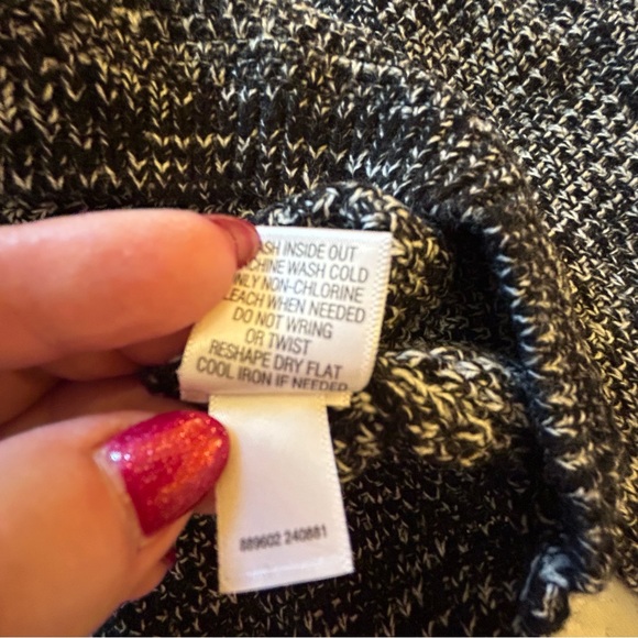 NWT Croft & Barrow black white gray knit sweater Size XL - Picture 10 of 12
